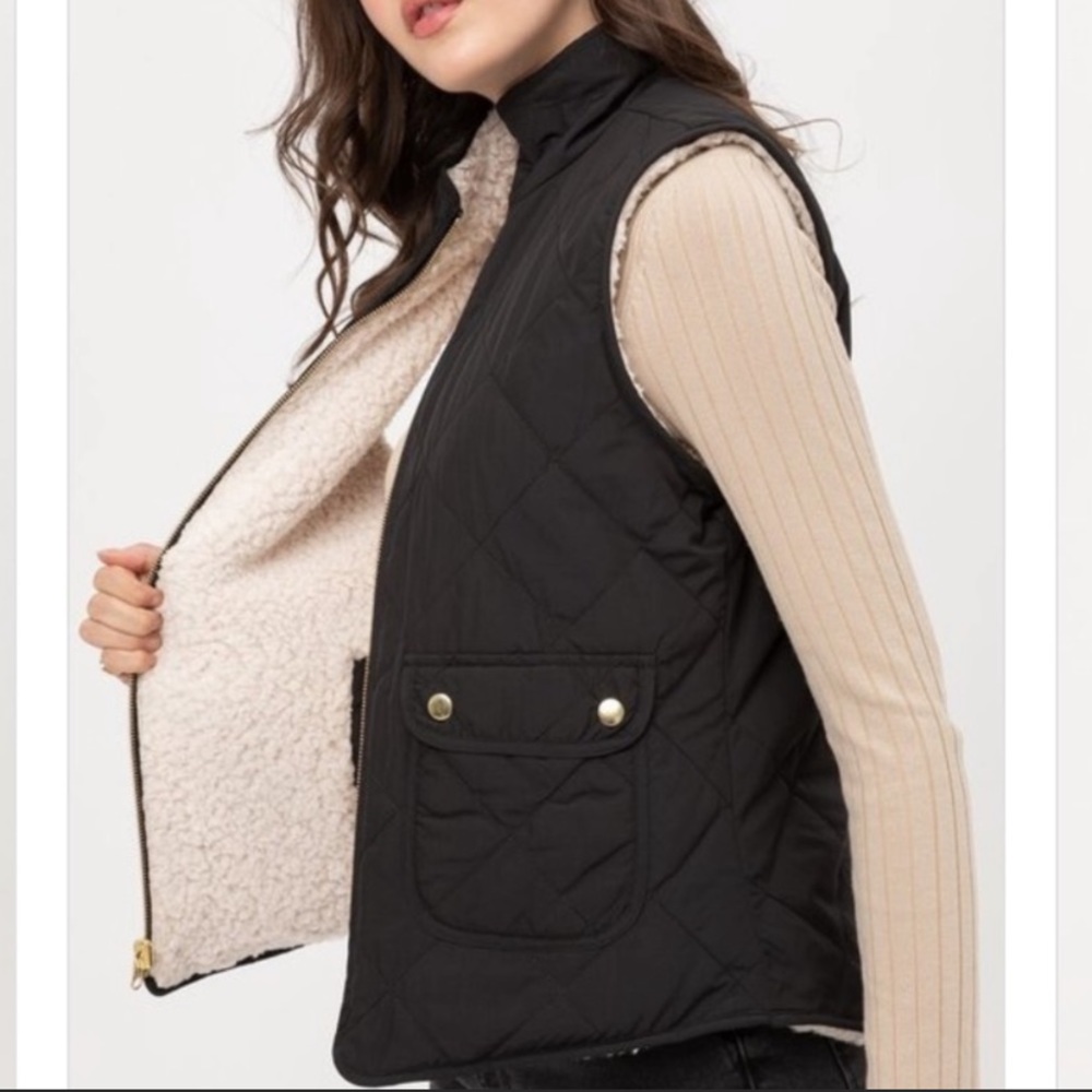 REVERSIBLE Sherpa/Quilted Vest